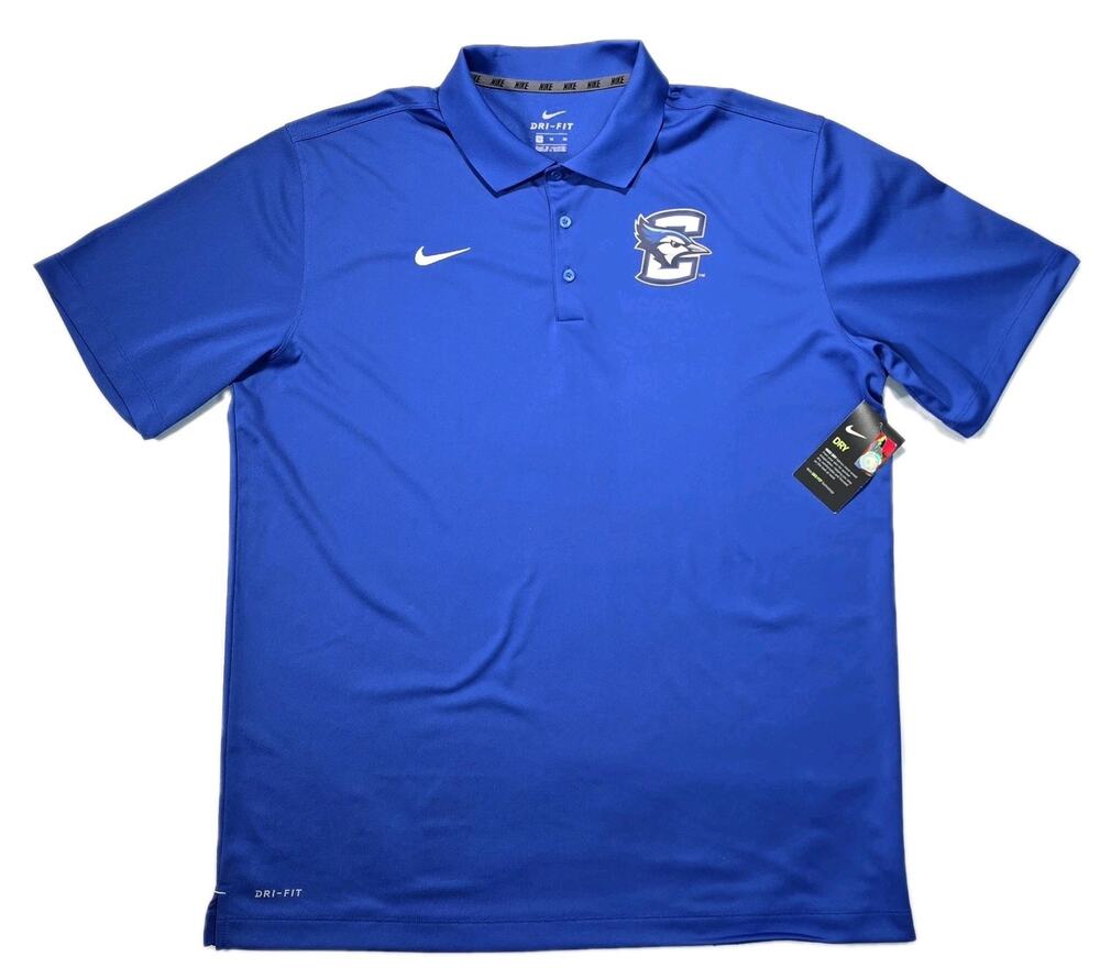 Creighton University Bluejays Nike Dri-Fit Polo Golf Shirt Men's XL Royal Blue